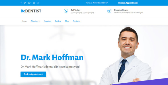 шаблон dental clinic moto cms 3