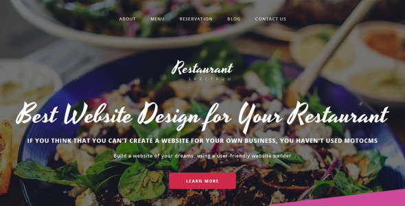 spectrum restaurant moto cms 3 шаблон