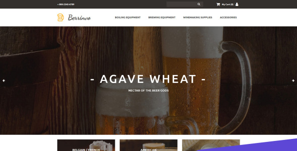 homebrew supply store motocms ecommerce шаблон