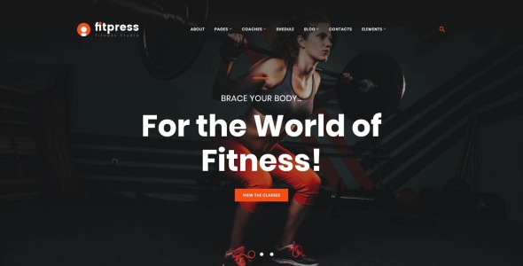 Фитнес и тренажерный зал wordpress тема