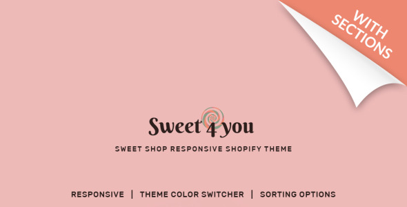 sweet shop отзывчивая тема shopify