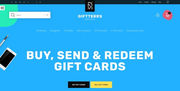 подарочные карты для любых целей тема prestashop