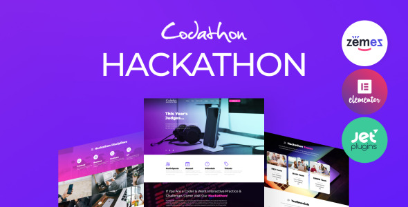 хакатон для кодеров landing wordpress theme
