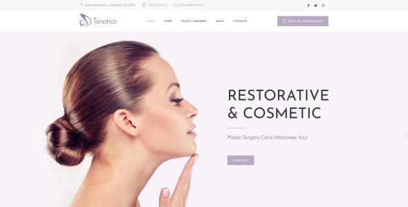 отзывчивая тема wordpress клиники пластической хирургии