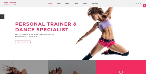 шаблон dance trainer joomla