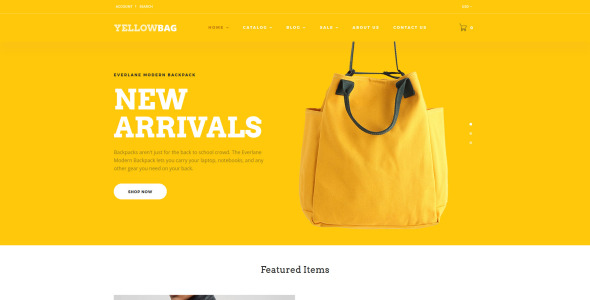 сумочка отзывчивая тема shopify