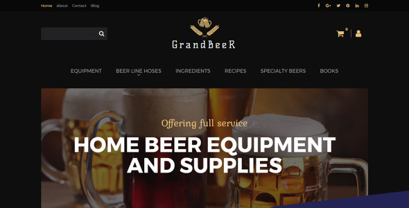 шаблон электронной коммерции brewery motocms