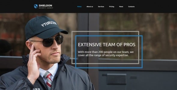 security moto cms html шаблон