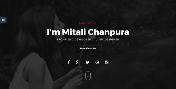 cv html шаблон целевой страницы