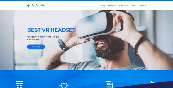 vr startup moto cms 3 шаблон