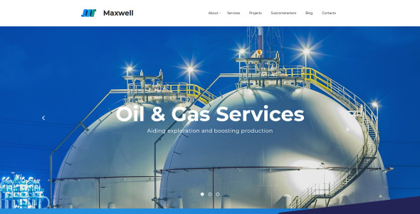 нефтегазовая компания moto cms 3 шаблон