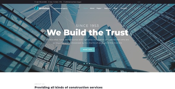строительная тема wordpress