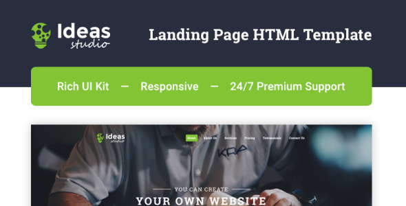 дизайн студия html5 шаблон целевой страницы