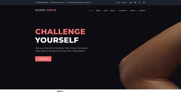 спортивная студия wordpress тема