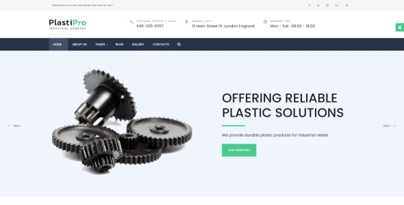 промышленный отзывчивый шаблон joomla