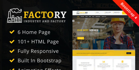 factory : factory &amp; industrial html website template