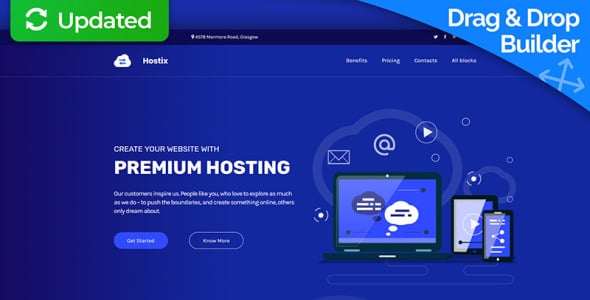 веб-хостинг motocms 3 шаблон целевой страницы