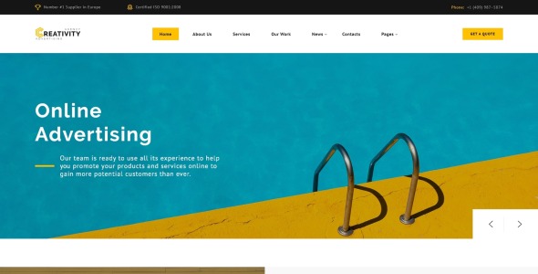 рекламное агентство многостраничный html5 шаблон сайта