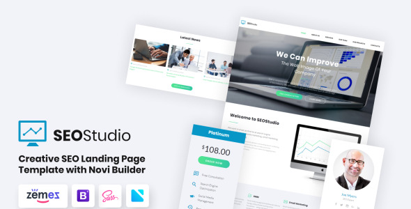консультирование html с помощью шаблона целевой страницы novi builder