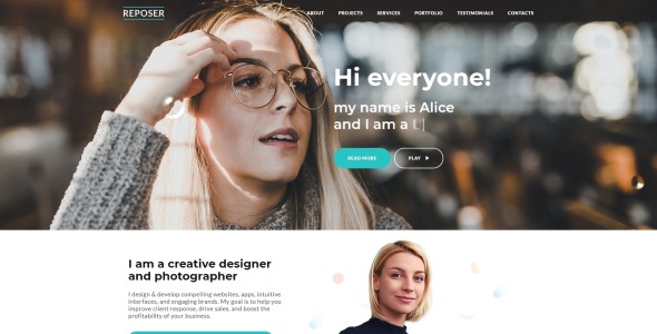 захват портфолио HTML шаблон целевой страницы