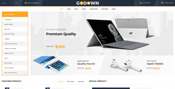 электроника многоцелевая тема woocommerce