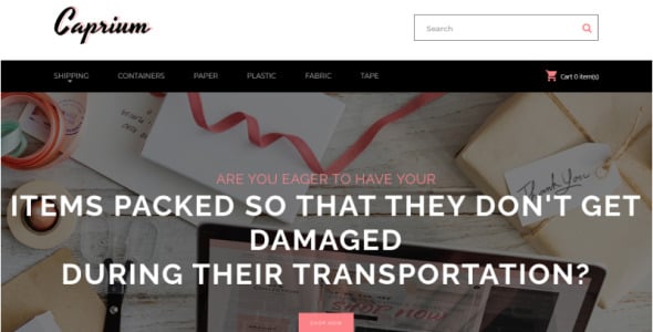 шаблон opencart магазина упаковки