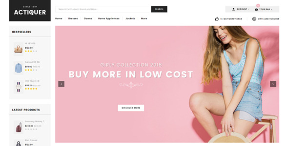 тема actiquer prestashop