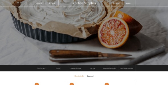 элегантные кухонные аксессуары интернет-магазин opencart шаблон