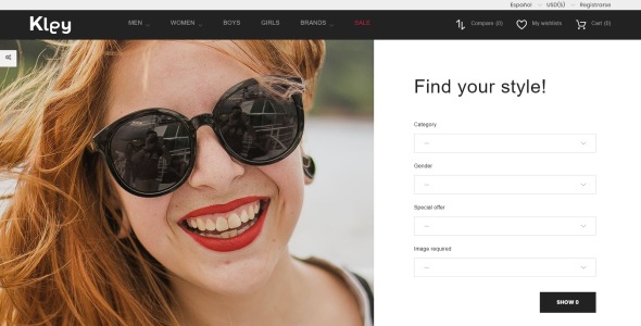 солнцезащитные очки магазин prestashop тема