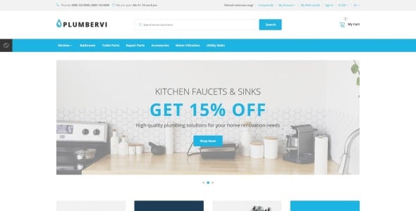 магазин сантехники opencart шаблон