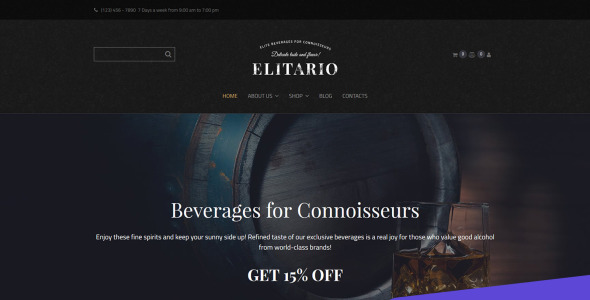 интернет-магазины напитков motocms ecommerce шаблон