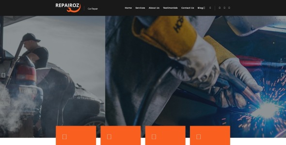 ремонт автомобилей elementor wordpress шаблон целевой страницы