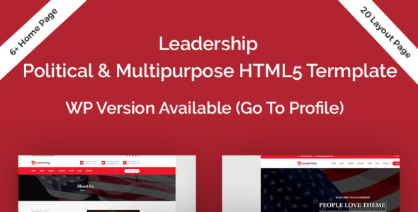 лидерство политический шаблон сайта html5
