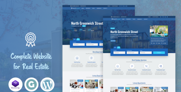 премиум недвижимость wordpress тема