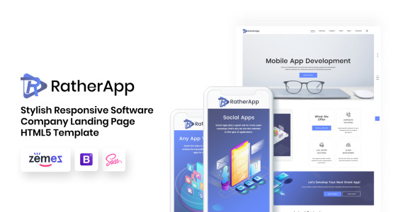 программный продукт компании html landing page template