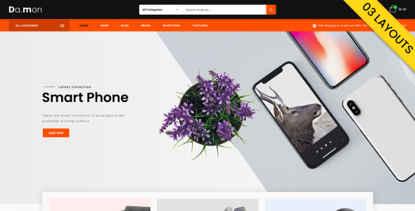 мега магазин woocommerce тема