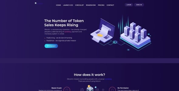 Cryptocurrency Transactions WordPress Elementor Theme
