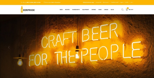 homebrew equipment &amp; supplies шаблон opencart