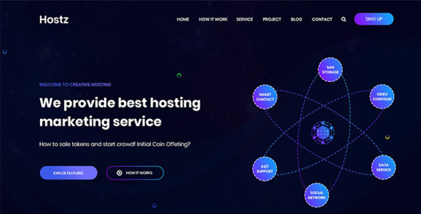 хостинг шаблона целевой страницы html5