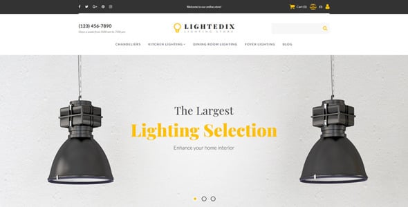 шаблон электронной коммерции lightning store motocms
