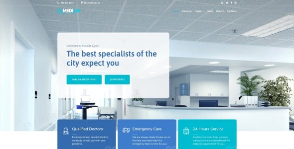 медицинский липкий меню современный шаблон joomla