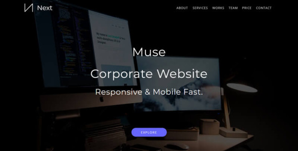 next creative portfolio muse template