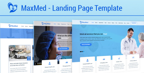 шаблон целевой страницы больницы maxmed
