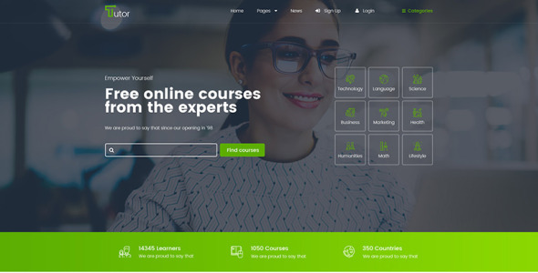 онлайн образование и преподавание wordpress тема