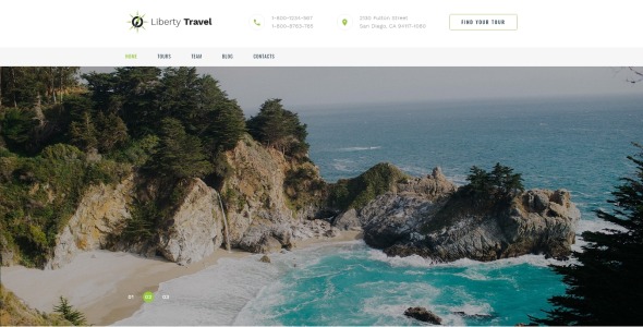 туристическое агентство modern html bootstrap landing page template