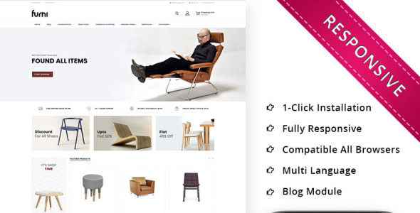 мебельный магазин отзывчивый шаблон opencart