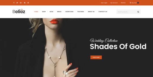ювелирный магазин woocommerce тема