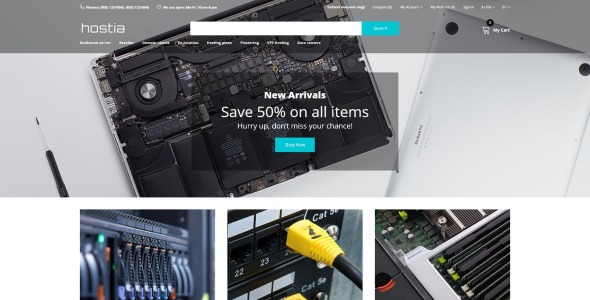 commerce clean opencart шаблон