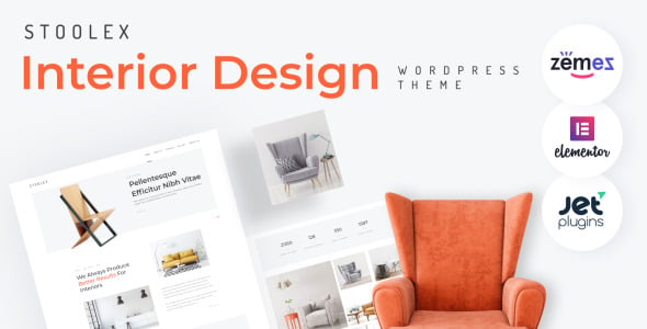 дизайн интерьера многоцелевой минимальный элемент wordpress тема