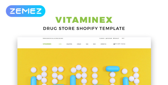аптека многостраничная креативная тема shopify